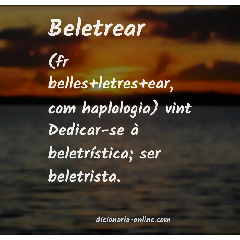 Significado de beletrear