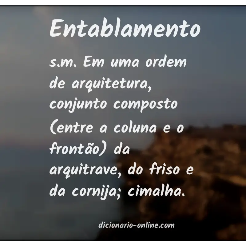 Significado de entablamento