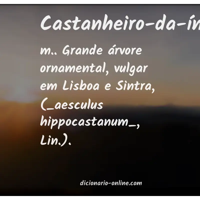 Significado de castanheiro-da-índia