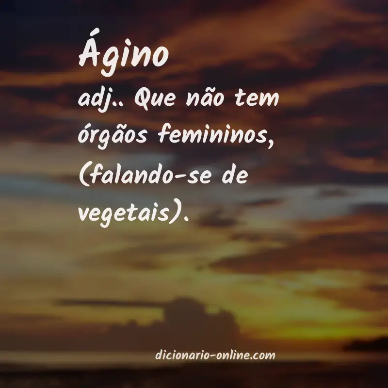 Significado de ágino