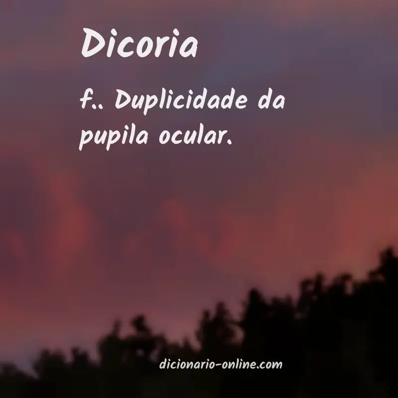 Significado de dicoria
