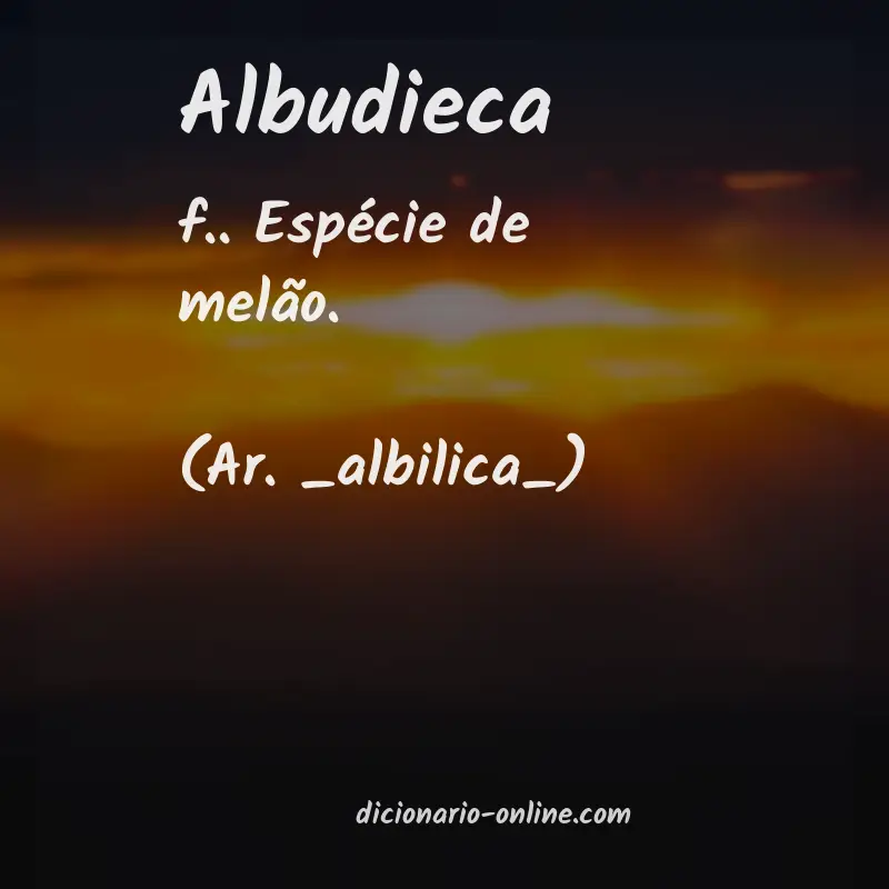Significado de albudieca