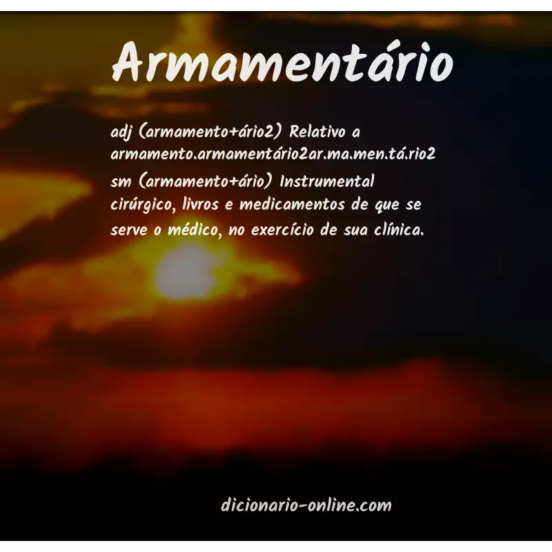 Significado de armamentário