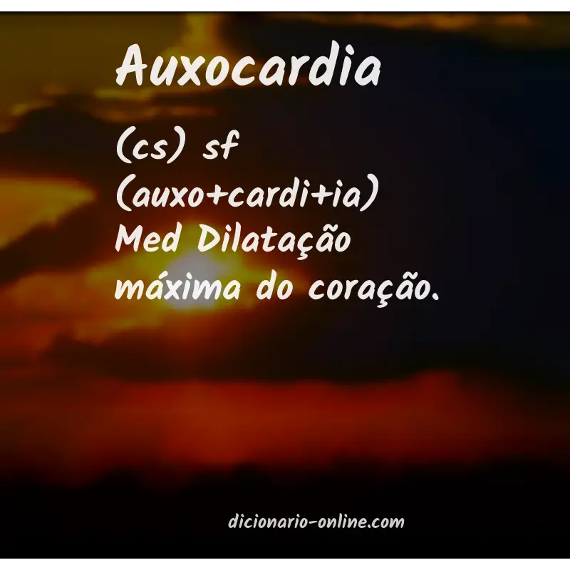 Significado de auxocardia