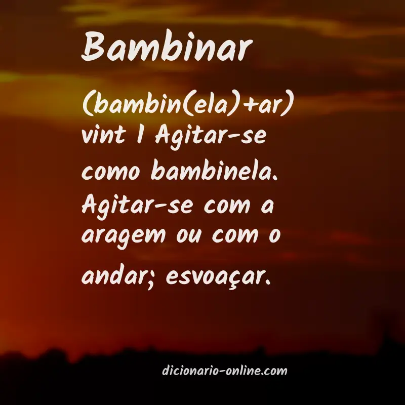 Significado de bambinar
