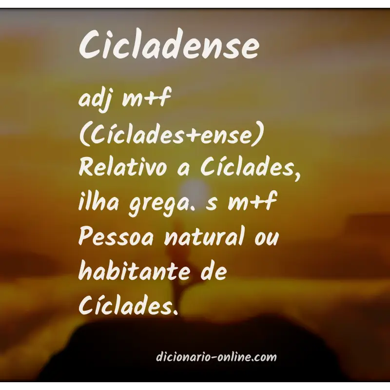 Significado de cicladense