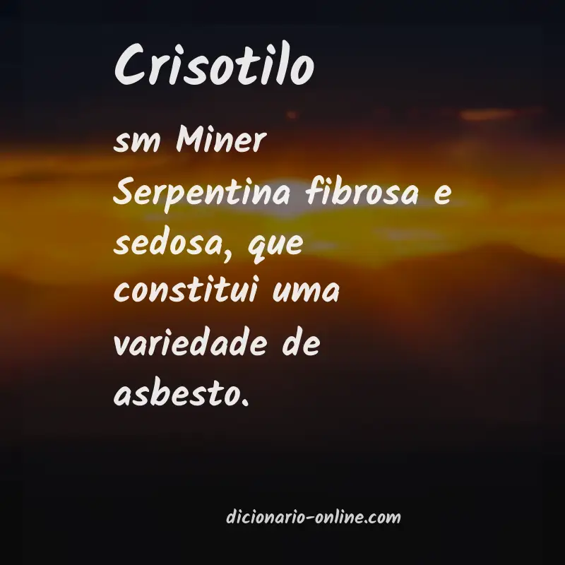 Significado de crisotilo