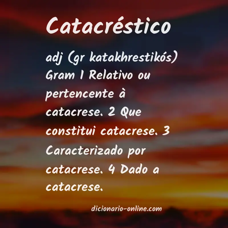 Significado de catacréstico