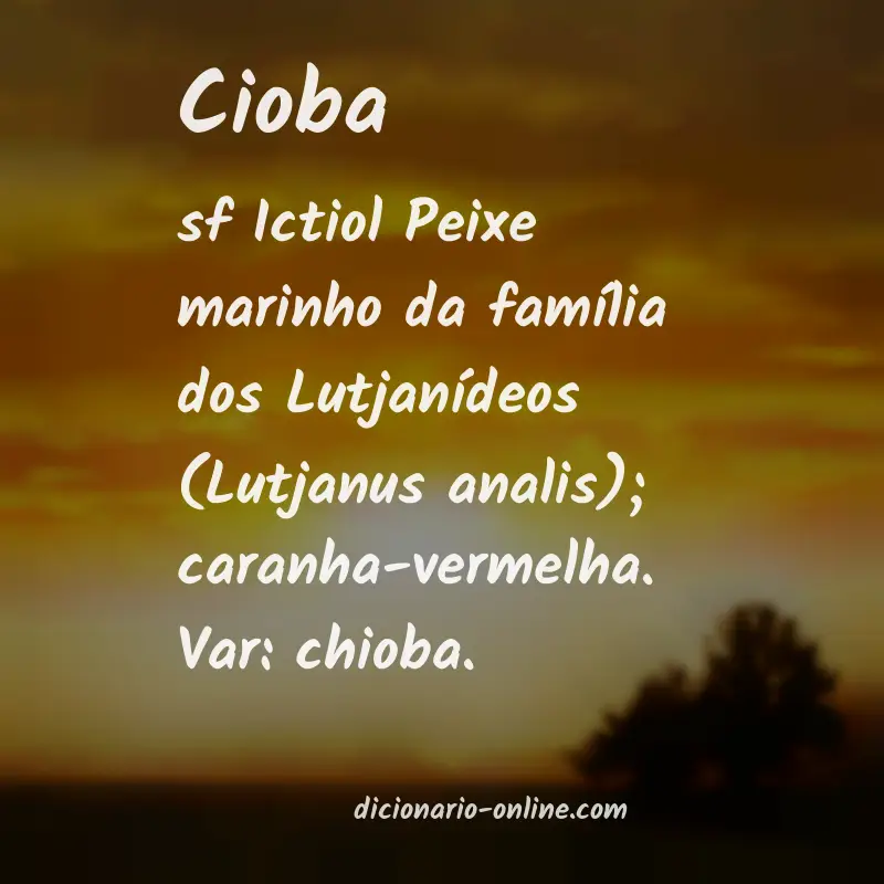 Significado de cioba