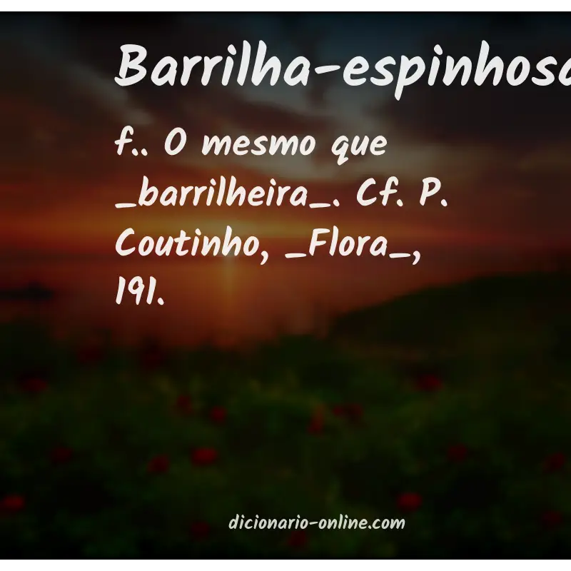 Significado de barrilha-espinhosa