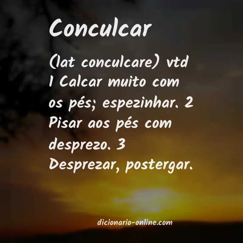 Significado de conculcar