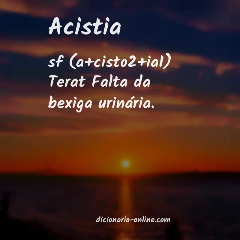 Significado de acistia