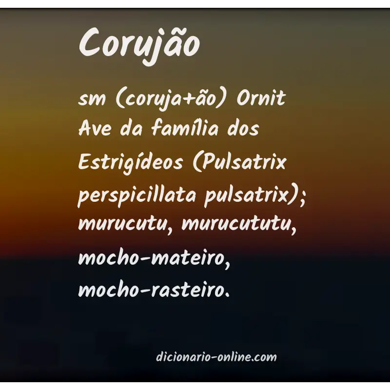 Significado de corujão
