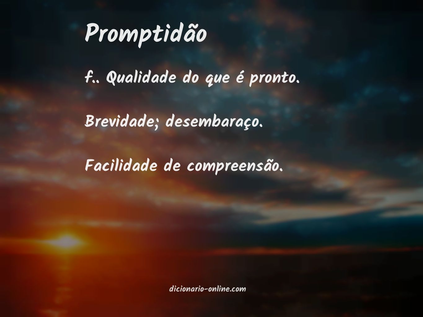 Significado de promptidão