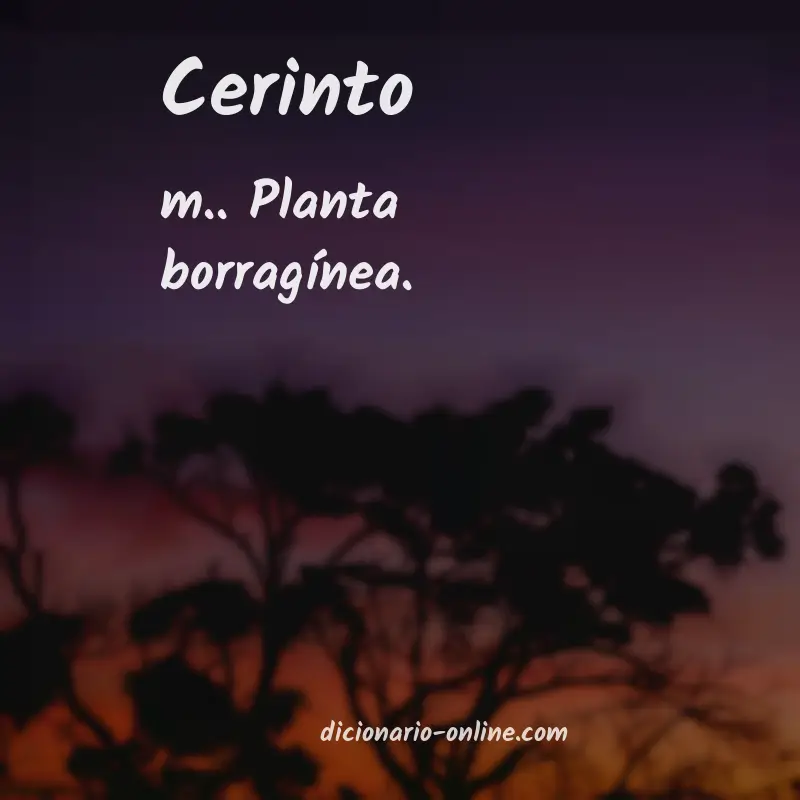 Significado de cerinto