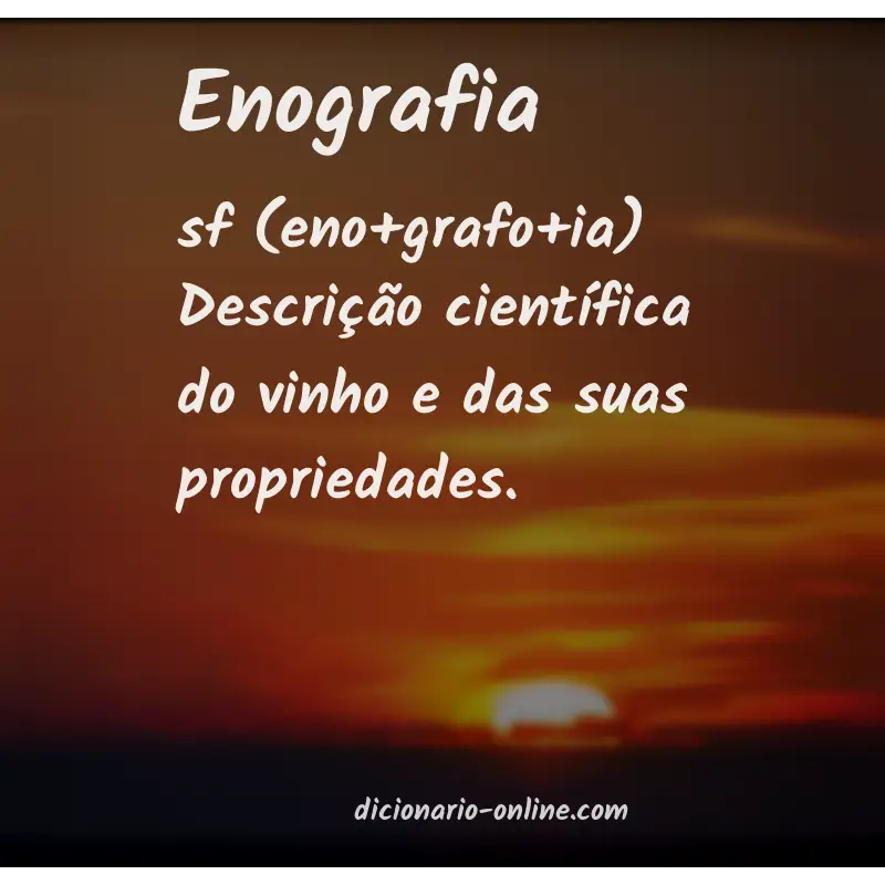 Significado de enografia