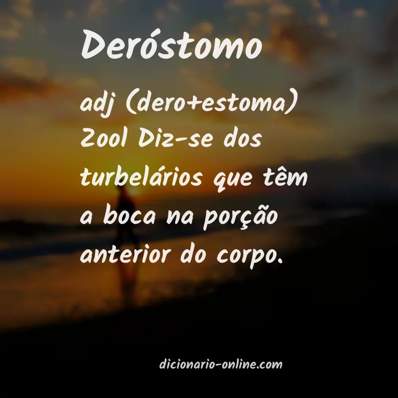 Significado de deróstomo