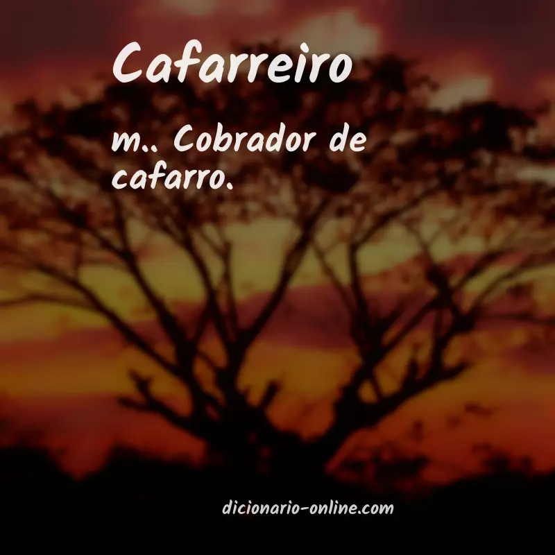 Significado de cafarreiro