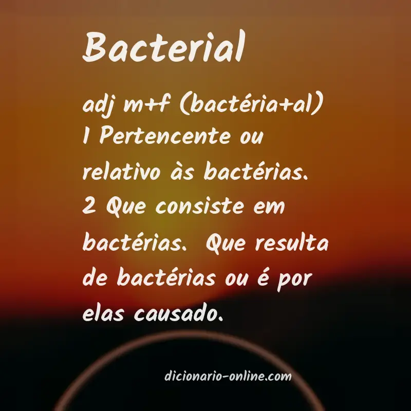 Significado de bacterial