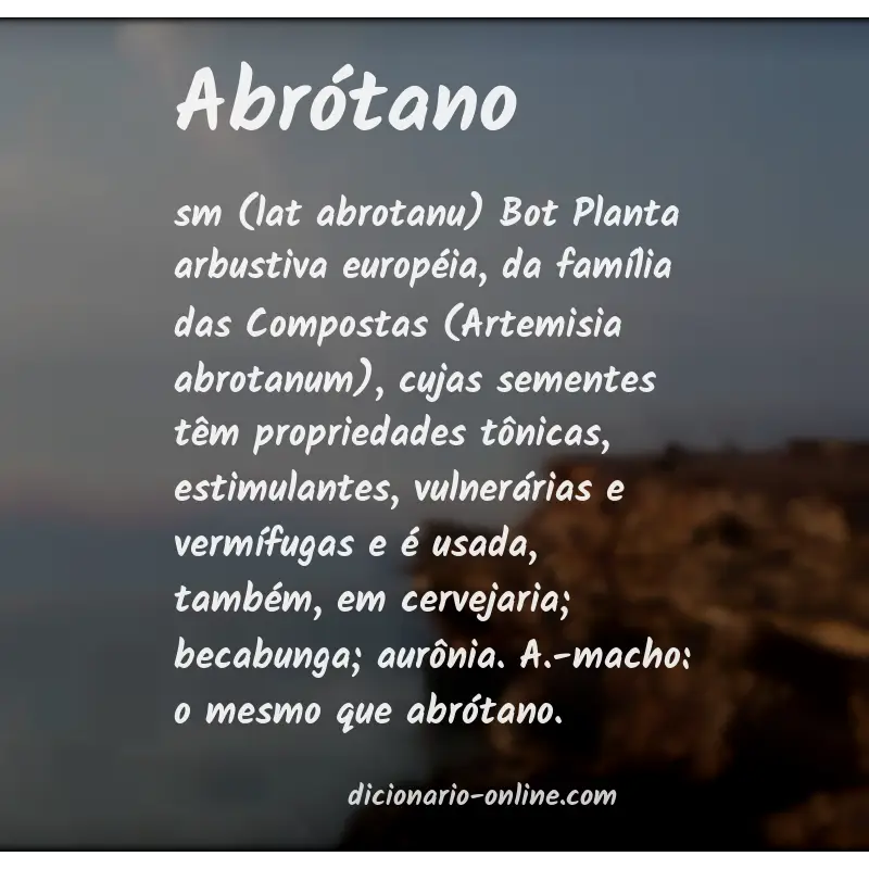 Significado de abrótano
