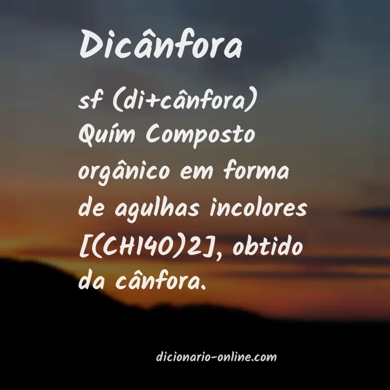 Significado de dicânfora