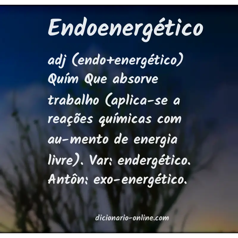 Significado de endoenergético
