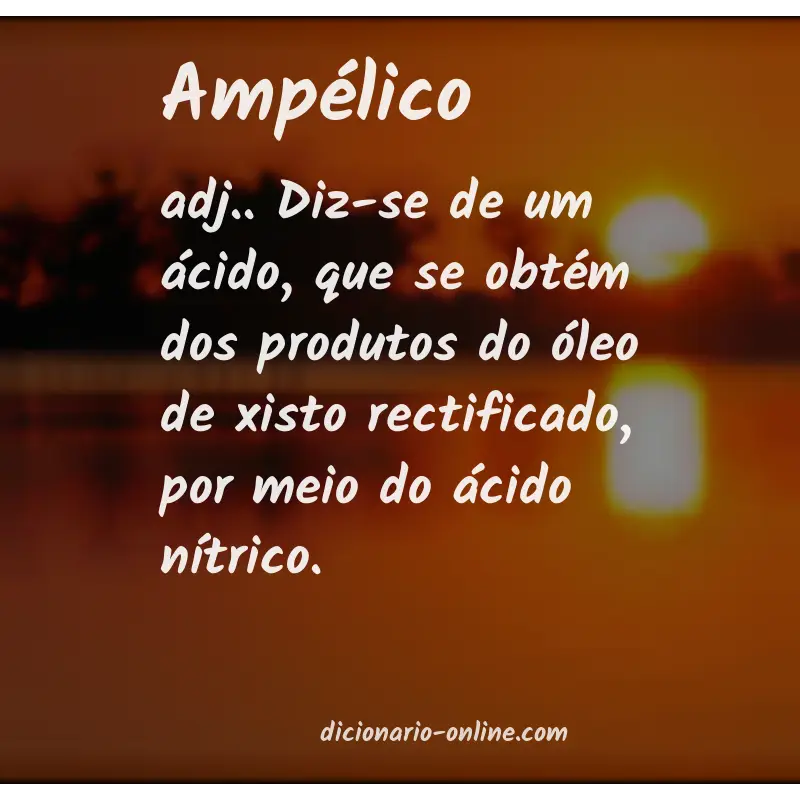 Significado de ampélico