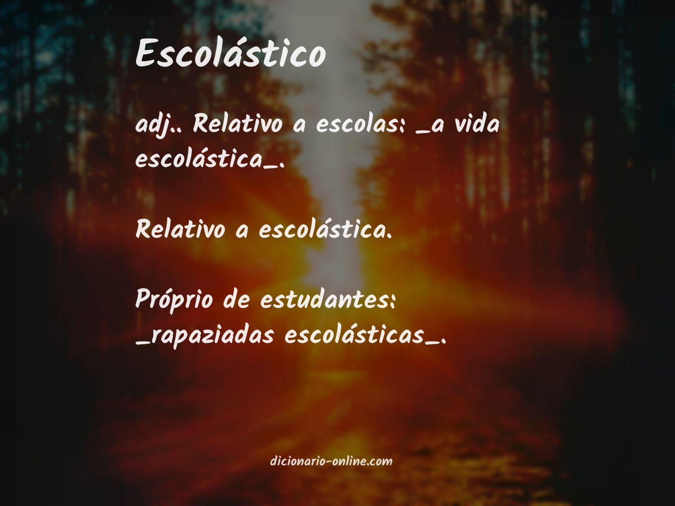 Significado de escolástico