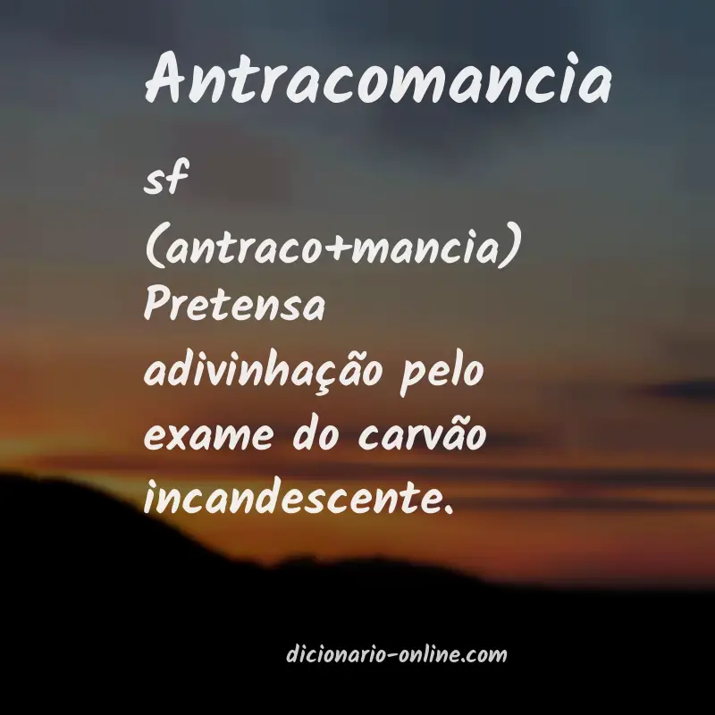 Significado de antracomancia