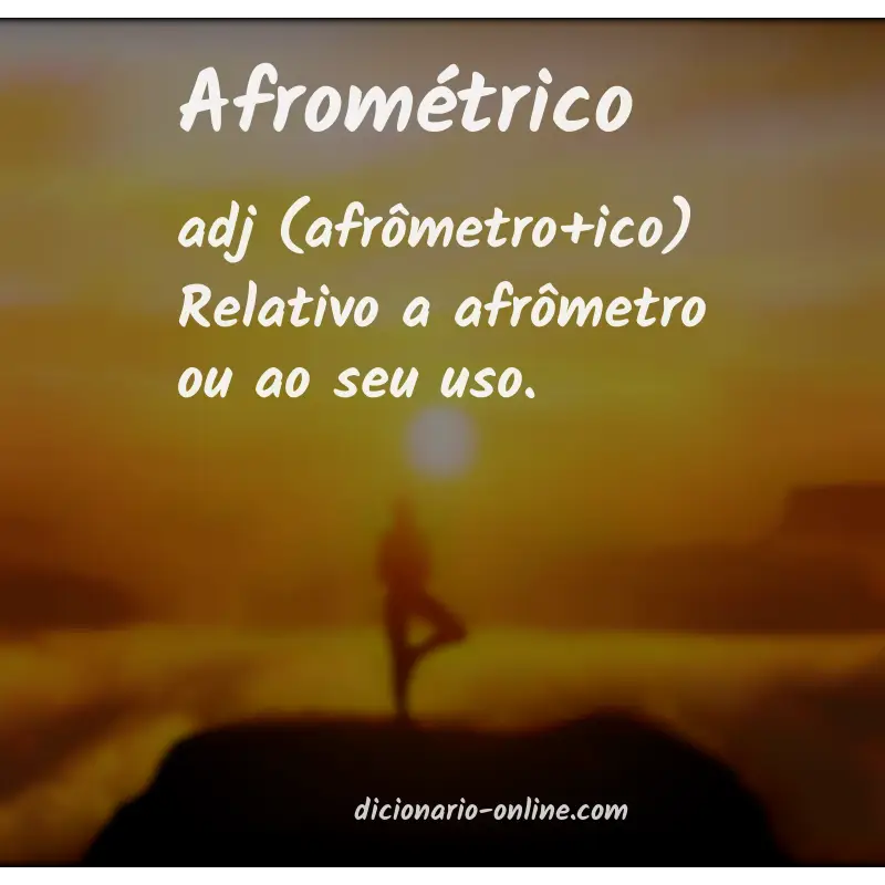 Significado de afrométrico