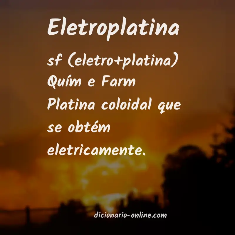Significado de eletroplatina