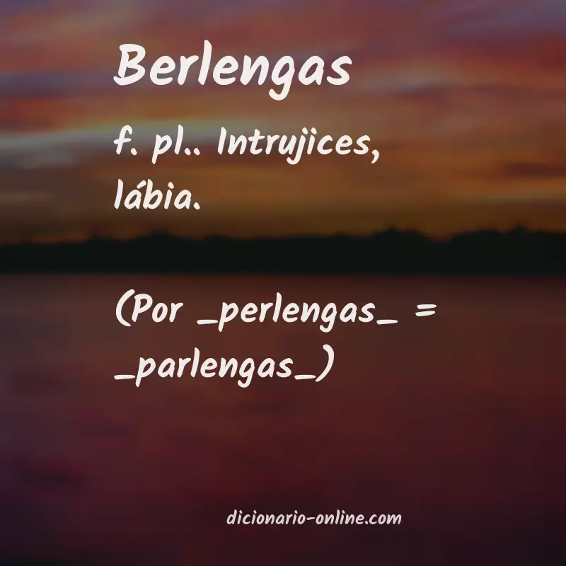 Significado de berlengas