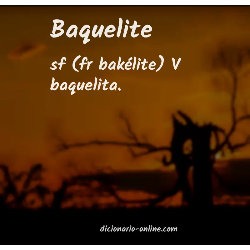 Significado de baquelite