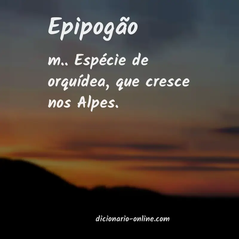 Significado de epipogão