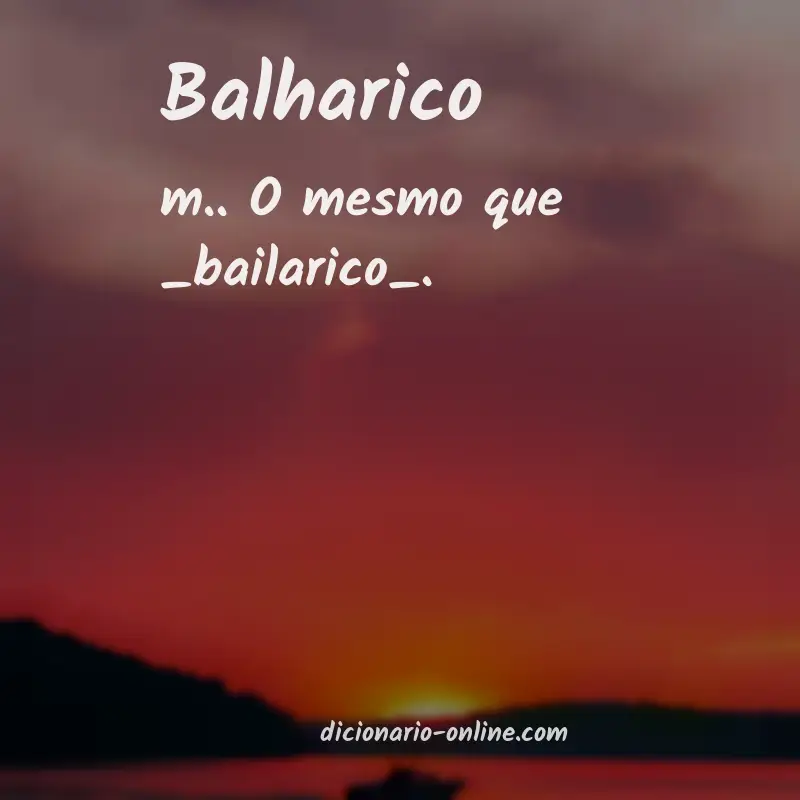 Significado de balharico