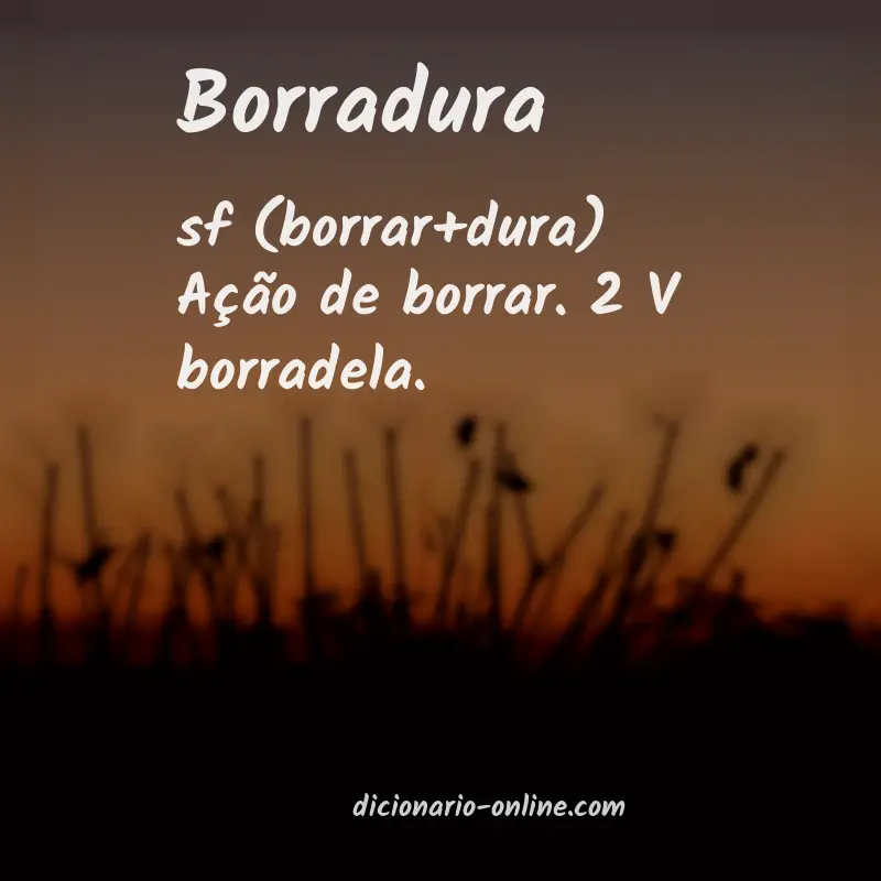 Significado de borradura