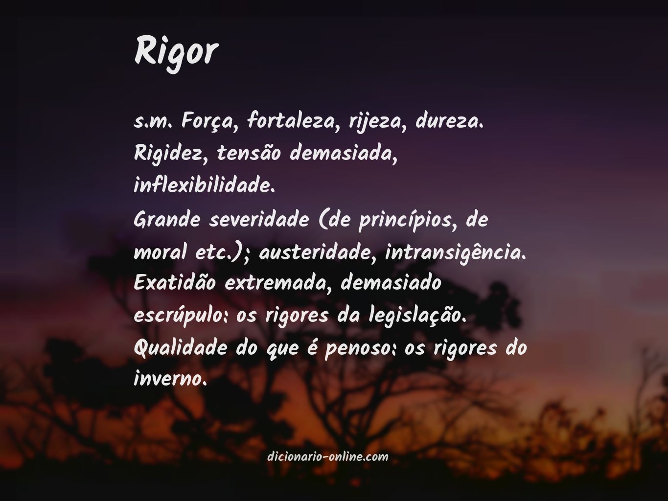 Significado de rigor