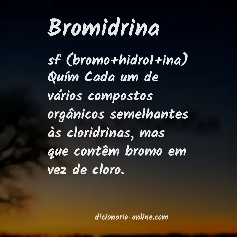 Significado de bromidrina