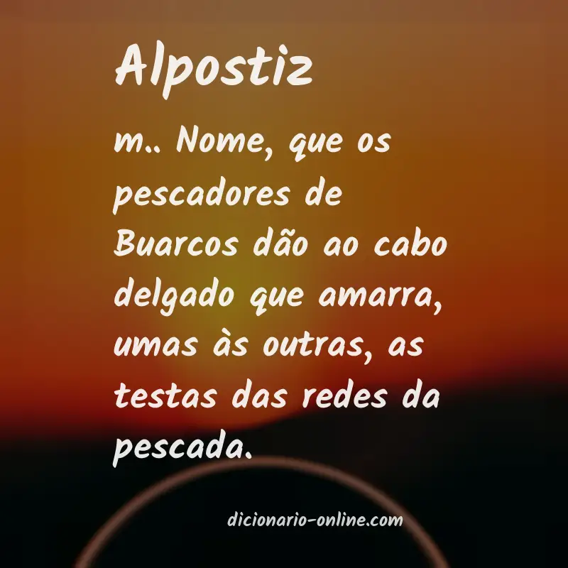 Significado de alpostiz