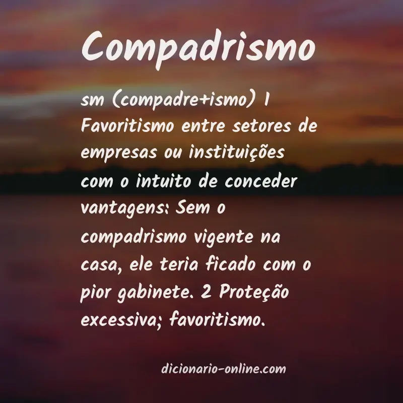 Significado de compadrismo