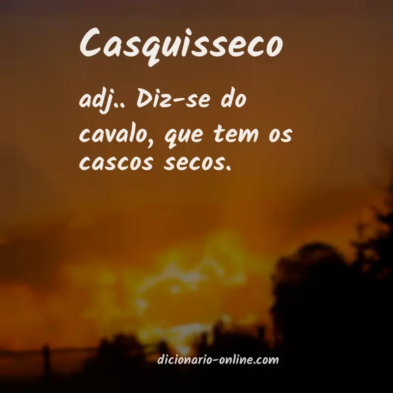 Significado de casquisseco