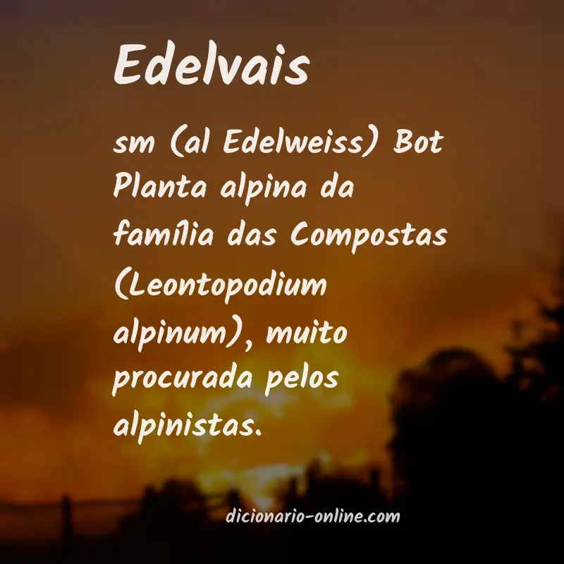Significado de edelvais