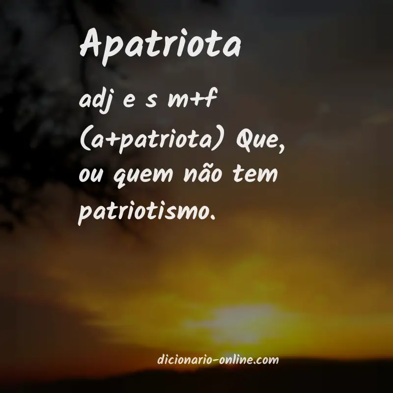 Significado de apatriota