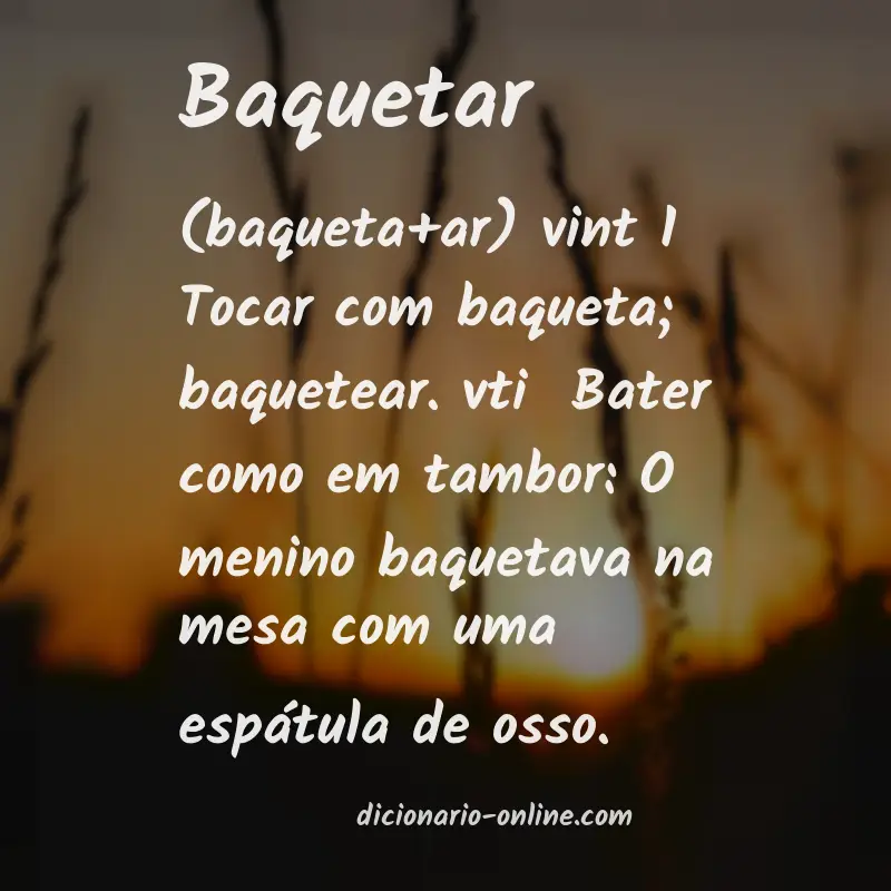 Significado de baquetar