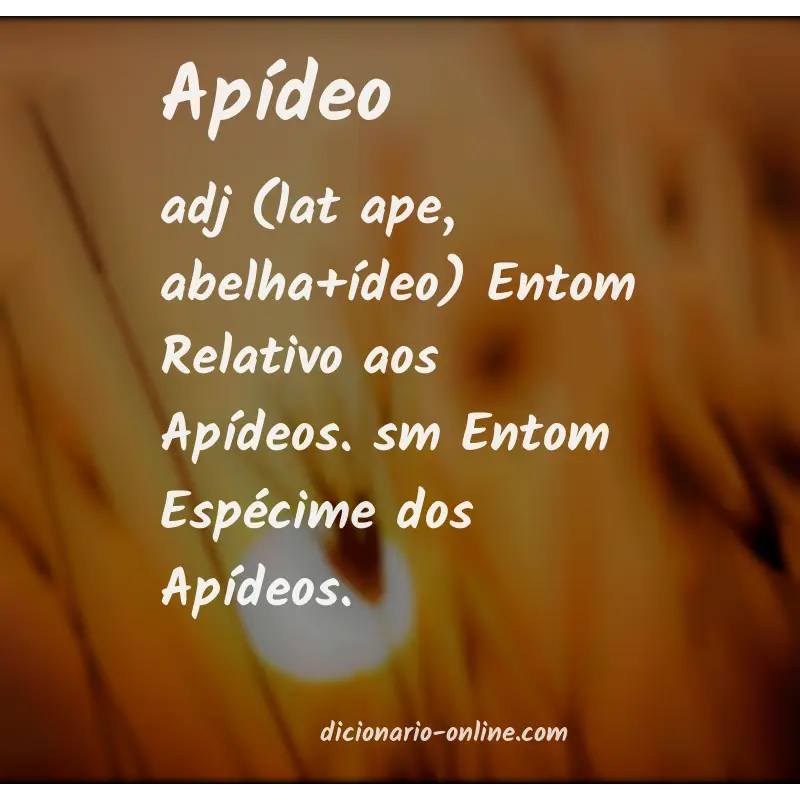 Significado de apídeo