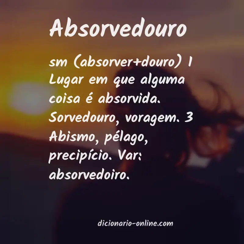 Significado de absorvedouro