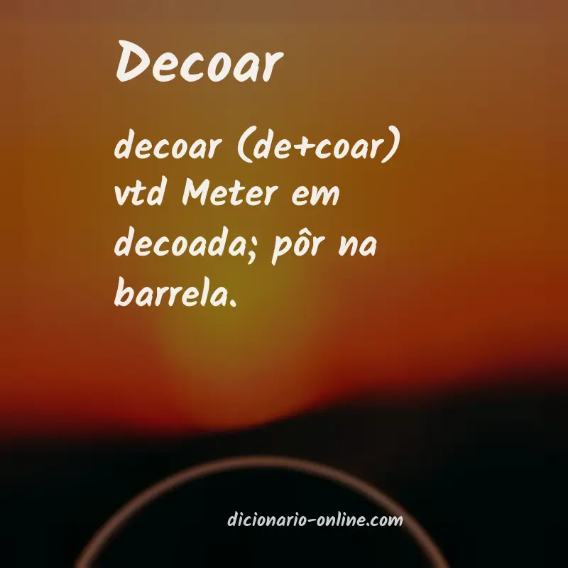 Significado de decoar