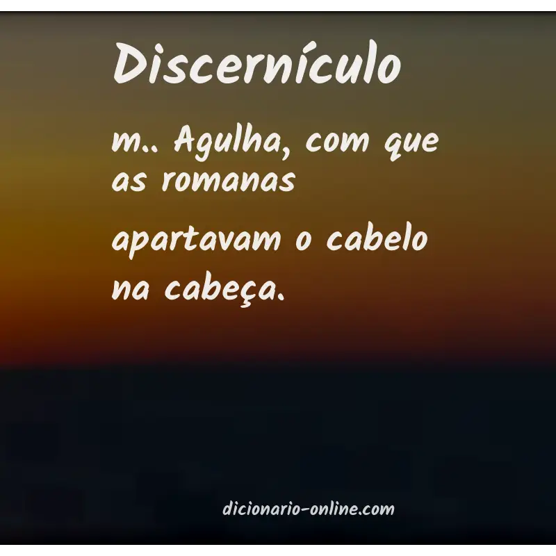 Significado de discernículo