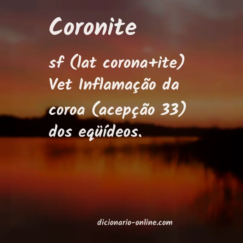 Significado de coronite