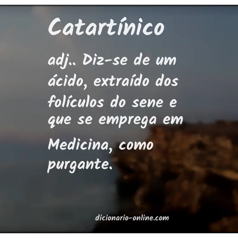 Significado de catartínico